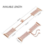 Women Diamond Bracelet for Apple Watch Band 40mm 44mm 42mm 38mm Stainless Steel Bling Jewelry Strap for iwatch Series 6 SE 5 4 3