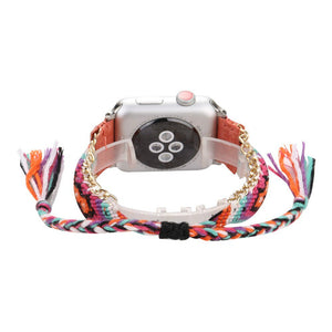 Fabric Braided Rope Strap for Apple Watch band 5 4 2 40/44mm 38/42mm nylon Adjustable Bracelet Band Watchband for iWatch 5/4/3/2