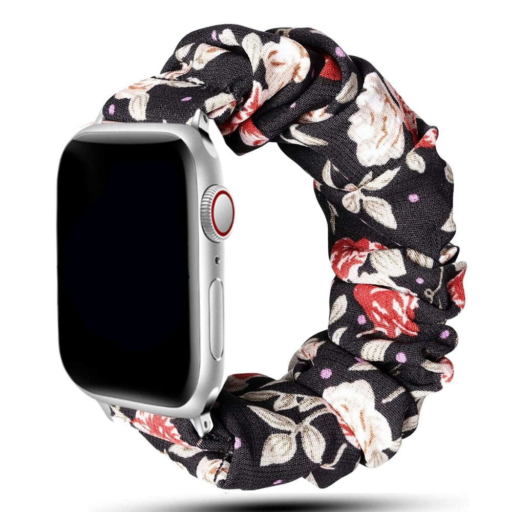 Scrunchie Strap for Apple watch band 44mm 40mm iWatch 42/38mm Elastic Nylon Solo Loop smart bracelet applewatch serie 5 43 SE 6