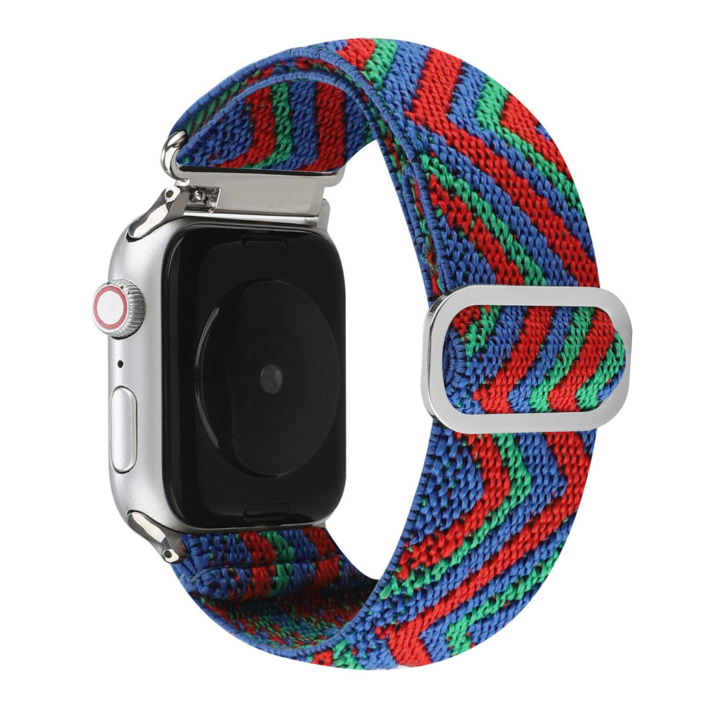 Nylon watch strap for Apple watch band 44mm 40mm 38mm 42mm adjustable nylon elastic strap For iwatch series 3 4 5 6 SE Bracelet