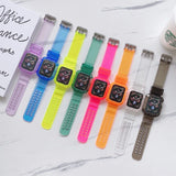 Newest Sport Strap for Apple Watch Band Series 6 1 2 3 4 5 silicone Transparent for Iwatch 5 4 Strap 38mm 40mm 42mm 44mm wirst