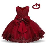 Baby Girls Christmas Dress 3 6 9 12 18 24 Months Toddler Newborn Lace Princess Dress