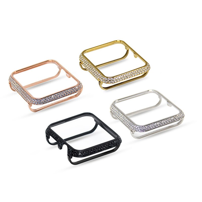 Luxury Diamond Case+Stainless Steel strap For Apple Watch