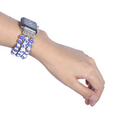Bling Dressy Bands for Apple Watch 38mm 42mm Band Ceramic Beaded Watchband for iWatch Series 3/ Series 2 Bracelet for Woman Girl