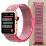 High Quality Nylon Sport Loop Replacment for Apple Watch band 44mm Series 5 4 3 2 1 Breathable Woven Strap 42mm iwatch 40mm 38mm