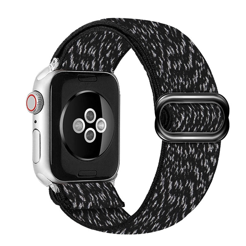Bohemia Elastic Nylon Loop Band For Apple Watch 6 38mm 40mm 42mm 44mm Watch Adjustable Elastic Strap For Iwatch Series 6 5 4 3