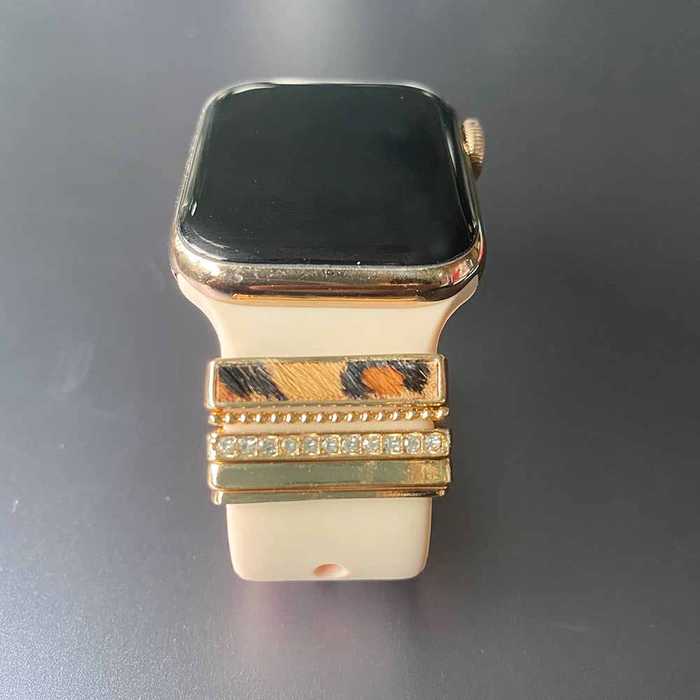 Silicone Strap Accessories, Decorative Apple Watch