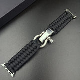 Sport Watch Strap for Apple Watch 44mm 42mm 38mm 40mm Survival Outdoor Bracelet for Apple Watch Series 6 5 4 3 SE Nylon Rope