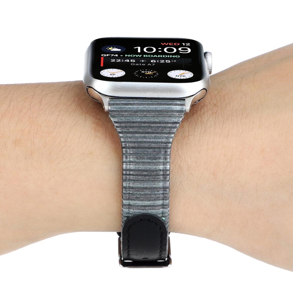 Band For Apple Watch Series 5/4/3/2/1 38mm 42mm 40mm 44mm Leather Breathable Bracelet wrist Strap Sport Loop for iwatch series