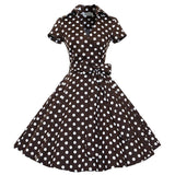 Audrey Hepburn Summer Dress Women Polka Dot Vintage Swing Robe Rockabilly Housewife Retro 50s Pinup Dresses Vestidos