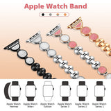Women's Jewelry Strap For Apple Watch Band 6 5 4 40/44mm Quicksand Diamond Stainless steel Bracelet For iWatch Series 3 38/42mm