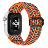 Braided Nylon Loop Elastic Buckle for Apple Watch Band 44mm40mm SE 65 Leopard Bracelet Strap on Smart iWatch Series 38mm42mm 432
