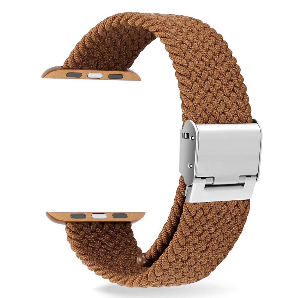 Adjustable elastic nylon Apple Watch Bands 44mm 40mm 38mm 42mm, iWatch Bands for Women Men, Adjustable Braided Solo Loop