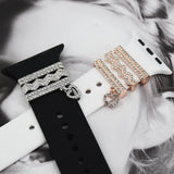 Decorative Ring for Apple Watch Band Charms for Samsung Galaxy Smart Watch Sport Silicone Strap Accessories with Bling Diamond