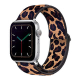 Braided Nylon Loop Elastic Buckle for Apple Watch Band 44mm40mm SE 65 Leopard Bracelet Strap on Smart iWatch Series 38mm42mm 432