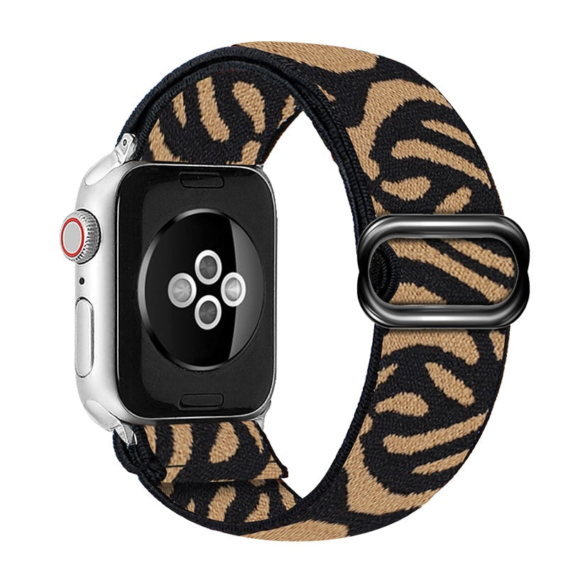 Bohemia Elastic Nylon Loop Band For Apple Watch 6 38mm 40mm 42mm 44mm Watch Adjustable Elastic Strap For Iwatch Series 6 5 4 3