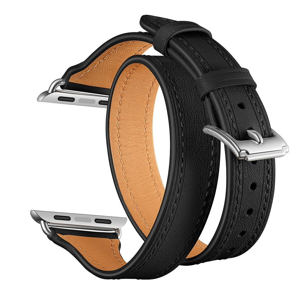 Band For Apple Watch Series 4 5 40mm 44mm Leather Soft Breathable Bracelet Strap Sports Loop for iwatch series 3/2/1 38mm 42mm