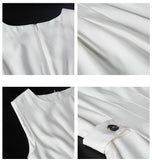 Summer Women Solid White Black Elegant Casual Party Dress