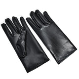 Stretch PU Leather Skinny Long Glove Punk Rock Hip Hop Jazz Disco Dance Gloves Shiny Metallic Mittens Cosplay Accessory