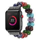 Yoga Stone Relax Bracelet Jewelry Bling Wristband Strap for Apple Watch SE 6 Band Chakras Beaded 38mm 40mm 42mm 44mm