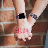 Band for apple watch 5 4/3/2/1 38MM 40MM Floral Paragraph Leather Replacement Strap for Apple iWatch Series 5 4/3/2/1 42 44MM