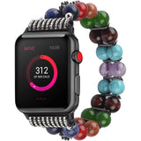 Women's Jewelry Strap For Apple Watch Band 6 5 4 40/44mm Diamond Stainless steel Agate Bracelet For iWatch Series 3 38/42mm Band