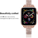 Stainless steel Diamond Strap for Apple Watch Band 44/40mm 38/42mm Women Jewelry Belt for iWatch Bands Serie SE 6 5 4 3 Bracelet