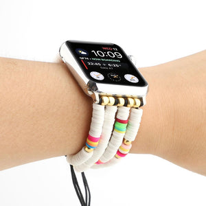 For Series 6 SE 5 4 3 2 1 Apple Watch Band Handmade Beads Bracelet for iwatch 38mm 40mm 42mm 44mm Bracelet Belt Wrist Strap.