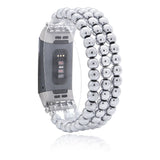 Women Natural Stone Elastic Watchband For Fitbit Charge 3/4 Handmade Beads Smart Watch Strap For Unisex Watch Bracelet Wristband
