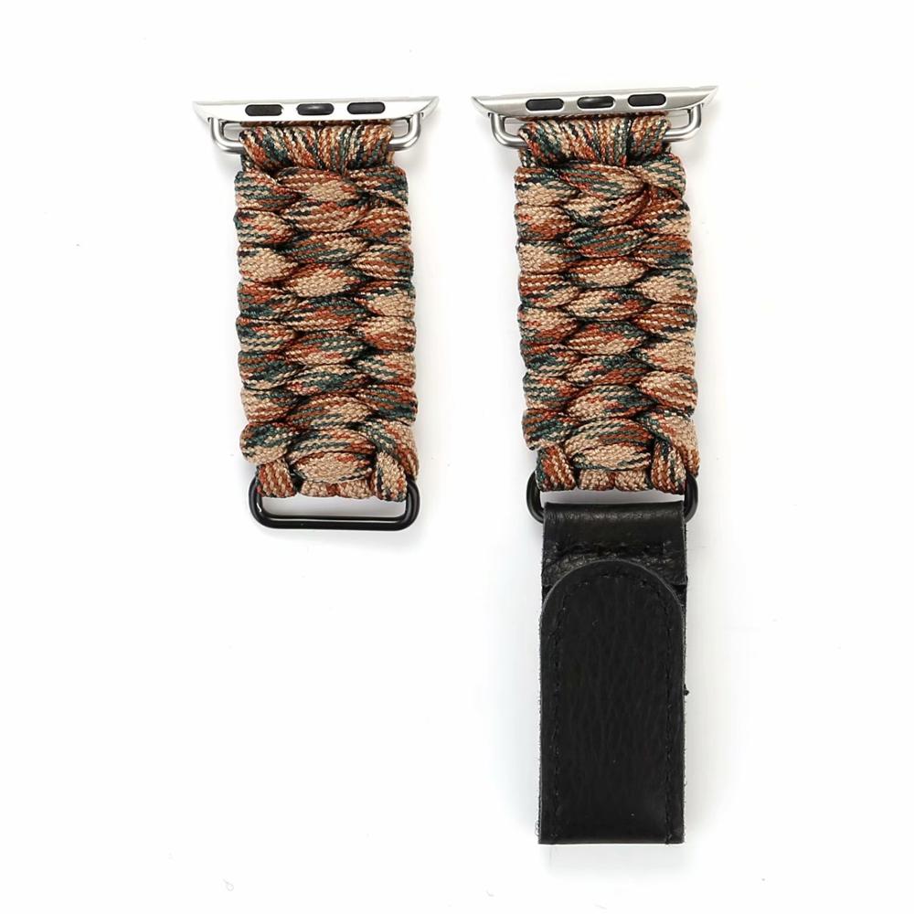 Strap for Apple Watch Band series 1/2/3 42mm 38mm WristBand Bracelet for iwatch 4/5 40mm 44mm Outdoor Sports Woven Nylon Rope
