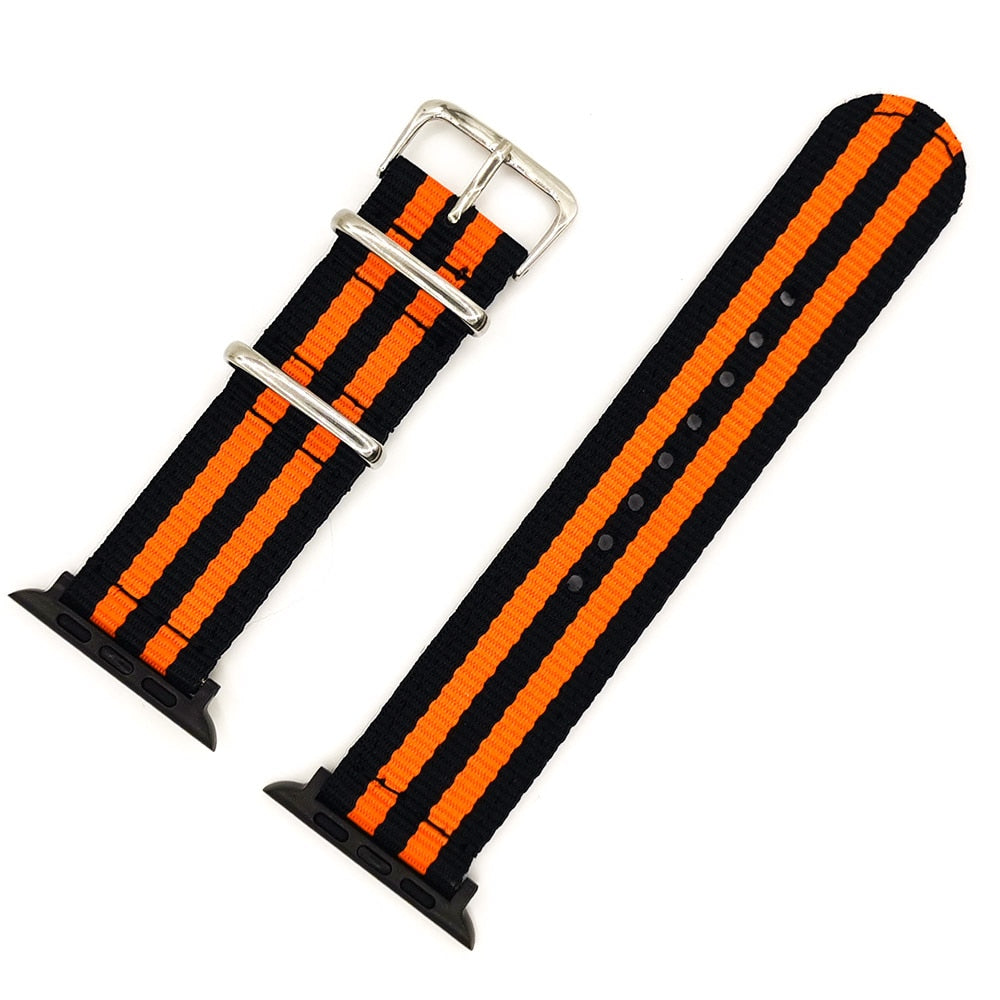 Nylon Watchband for Apple Watch Band Series 6 se/5/4/3/2/1 Sport Belt Watch Bracelet 40/38 mm 42mm/44mm Strap for iwatch Band