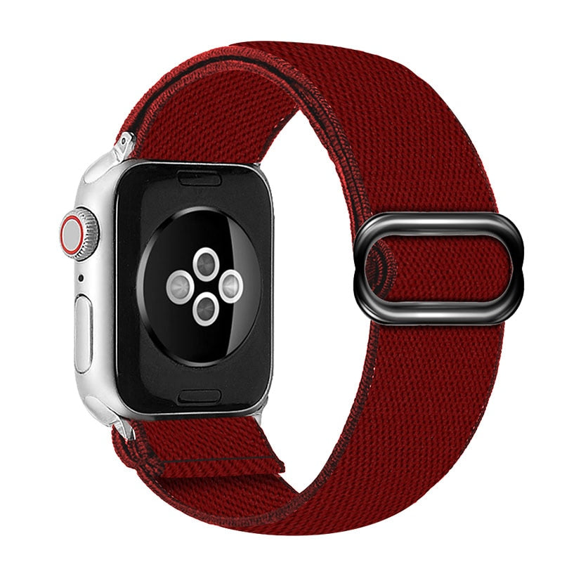 Bohemia Elastic Nylon Loop Band For Apple Watch 6 38mm 40mm 42mm 44mm Watch Adjustable Elastic Strap For Iwatch Series 6 5 4 3