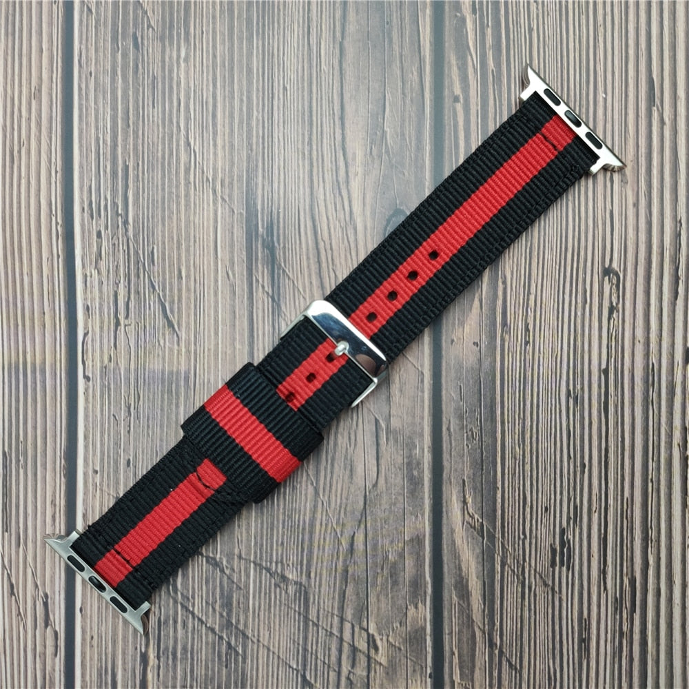 Woven Fabric Bracelet for Apple Watch 6/SE Band Series 5 4 40mm 44mm Breathable Nylon Replacement Strap for iWatch 3 38mm 42mm