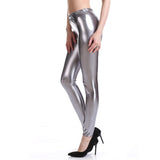 Sexy liquid Wet Look Shiny Metallic Stretch 70s 80s Neon Glossy Skinny Leggings Disco Dance Costume Pants