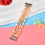 Bracelet Beadeds for Apple Watch Band 44mm 40mm 42mm 38mm Girl Cute Handmade Fashion Elastic Pearl Strap IWatch Series 5 4 3 2 1