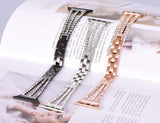 New Women Diamond Watch Band for Apple Watch 38mm 42mm 40mm 44mm iWatch Series 5 4 3 Stainless Steel strap Sport Bracelet