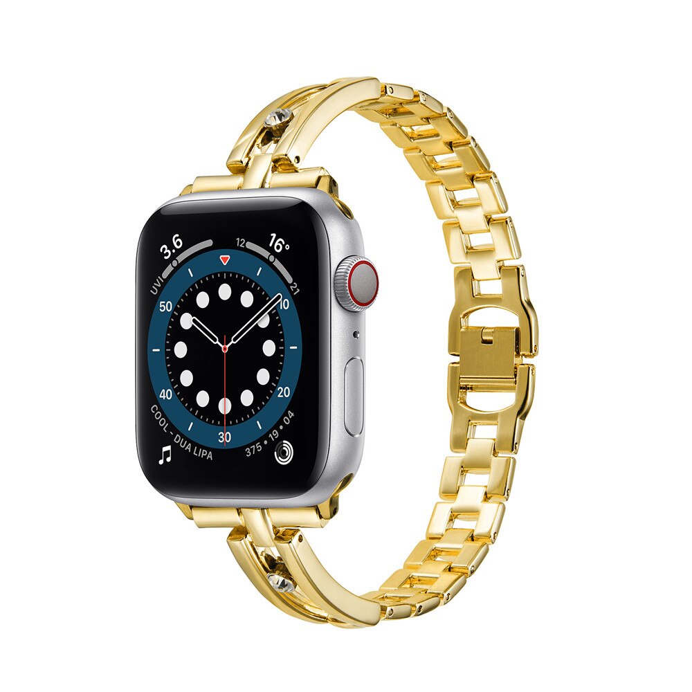 Diamond Stainless Steel Strap For Apple Watch Band 6 40mm 44mm Women's Metal Luxury Bracelet iwatch series 6 5 4 SE 3 38mm 42mm