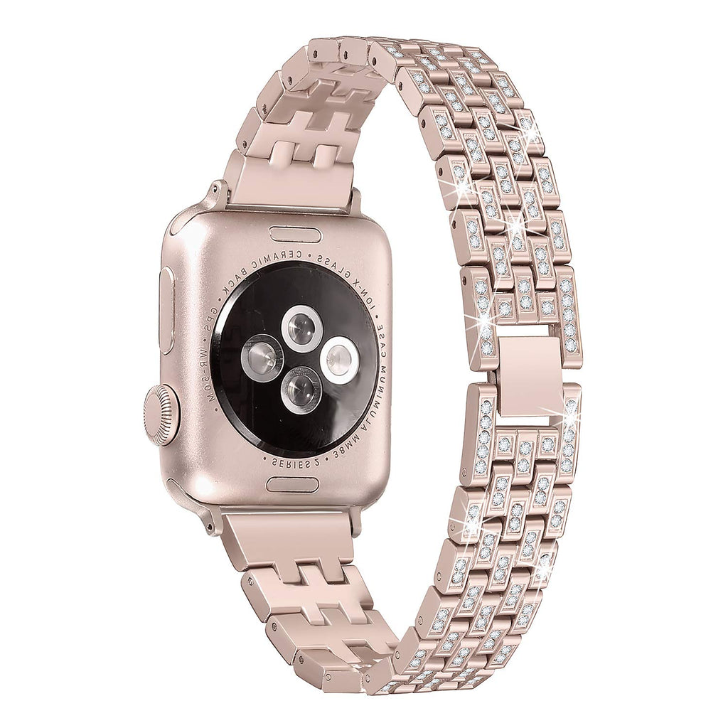 women Diamond watch strap For Apple Watch Band 38mm 42mm 40mm 44mm stainless steel strap iWatch series 5 4 3 2 1 bracelet belt