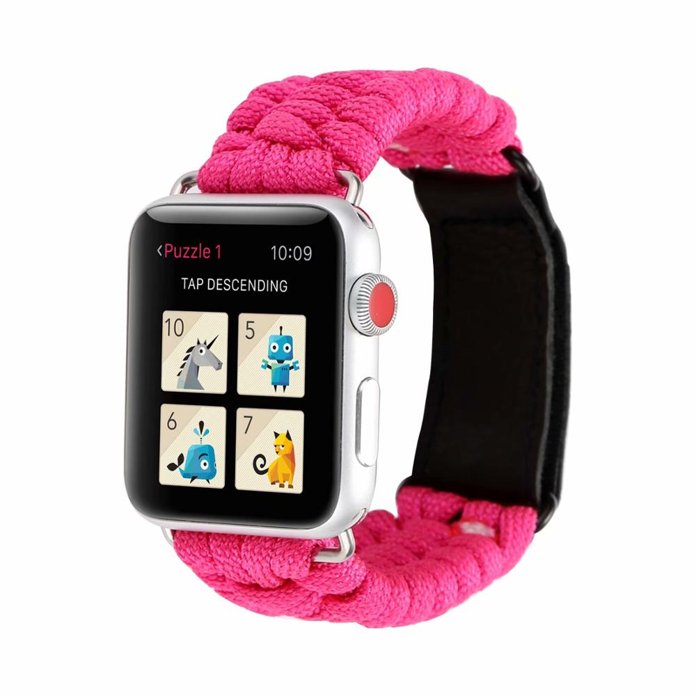 Nylon watchbands for apple watch band 44mm 40mm apple watch 4 5 sports Bracelet strap for iWatch 1 2 3 38mm 42mm accessories