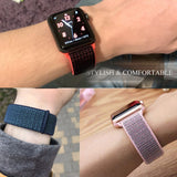 Velcro Sport Loop strap For Apple Watch bands 45mm 42mm 38mm iwatch series 7 6 5 4 3 2 44mm 41mm 40mm Accessorie Soft Nylon bracelet Replacement