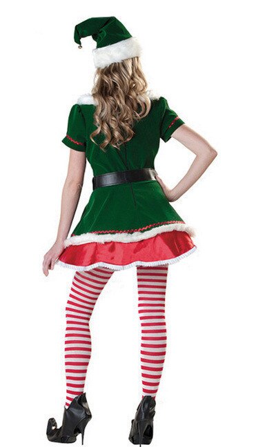 Adult Christmas Dresses New Year Xmas Female Party Santa Clause Cosplay Costumes Club Bar Stage Women Xmas Dress