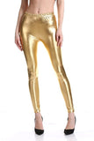 Sexy liquid Wet Look Shiny Metallic Stretch 70s 80s Neon Glossy Skinny Leggings Disco Dance Costume Pants