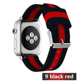 Nylon strap for Apple watch band 44mm 40mm iWatch band 42mm 38mm Stripe belt watchband bracelet apple watch series 3 4 5 se 6
