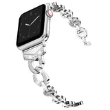 Diamond Stainless Steel strap For Apple Watch band 38mm 42mm 40mm 44mm Bracelet woman watchband for iWatch Series 4 3 2 1 belt