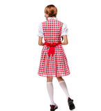 Adult Womens German Beer Girl Costume Fraulein Dirndl Fancy Dress Oktoberfest Maid Costume Halloween Party Outfit
