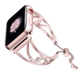 New Diamond watch strap For Apple Watch 38mm 40mm 42mm 44mm Bracelet Women Stainless Steel strap for iwatch Bands Series 5/4/3/2