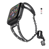 Bling bracelet For Apple Watch band 40mm 44mm 38mm 42mm Ladies Diamond stainless steel metal belt iWatch series 3 4 se 6 strap
