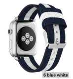 Nylon strap for Apple watch band 44mm 40mm iWatch band 42mm 38mm Stripe belt watchband bracelet apple watch series 3 4 5 se 6