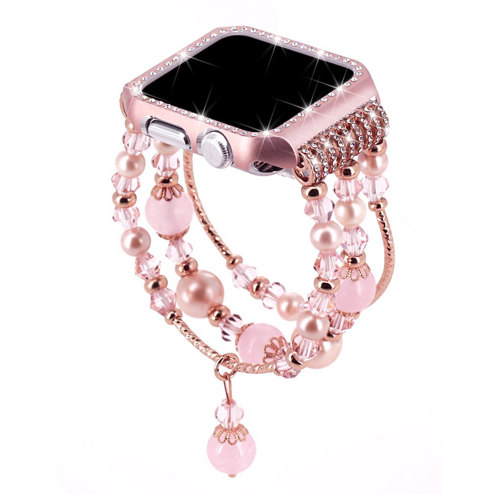 Metal Diamond Case+ band For Apple Watch Series 4 3 2 1 Bracelet Women Replacement watch strap for iWatch 38mm 42mm 40mm 44mm