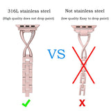 Women Watch band for Apple Watch Bands 38mm/42mm/40mm/44mm diamond Stainless Steel Strap for iwatch series 5 4 3 2 1 Bracelet